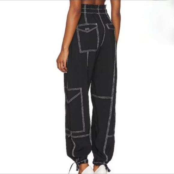 GANNI Paperbag Black Pants - Picture 3 of 4